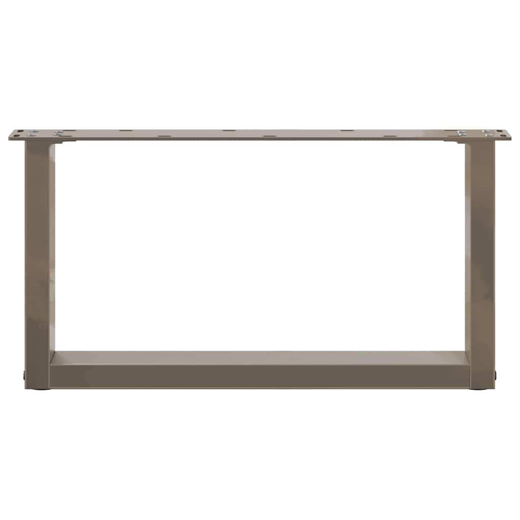 Gambe per Tavolino da Caffè forma U 2 pz Naturale 70x(30-31) cm