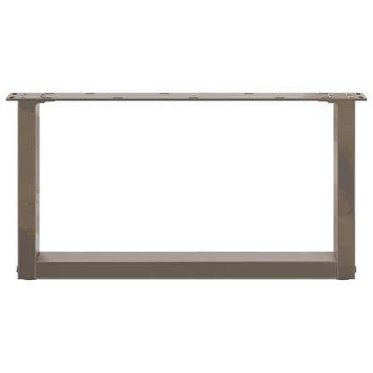 Gambe per Tavolino da Caffè forma U 2 pz Naturale 70x(30-31) cm