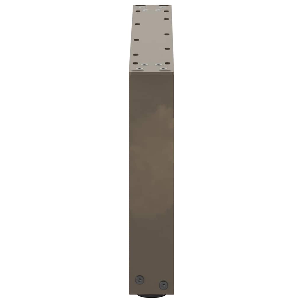 Gambe per Tavolino da Caffè a Forma di U 2 pz Acciaio Naturale 70x(30-31) cm Acciaio - homemem39