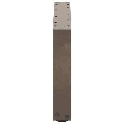 Gambe per Tavolino da Caffè a Forma di U 2 pz Acciaio Naturale 70x(30-31) cm Acciaio - homemem39