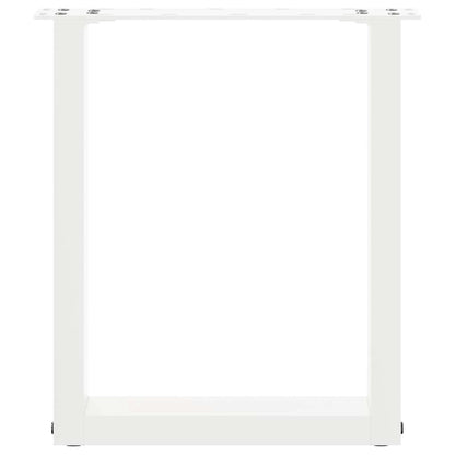 Gambe per Tavolino da Caffè a Forma di U 2 pz Bianche 28x(42-43) cm Acciaio