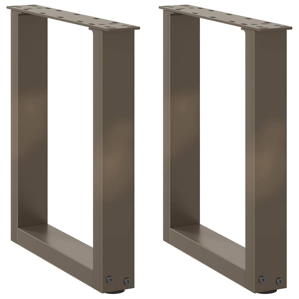 Gambe per Tavolino da Caffè forma U 2 pz Naturale 28x(42-43) cm