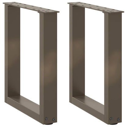 Gambe per Tavolino da Caffè forma U 2 pz Naturale 28x(42-43) cm