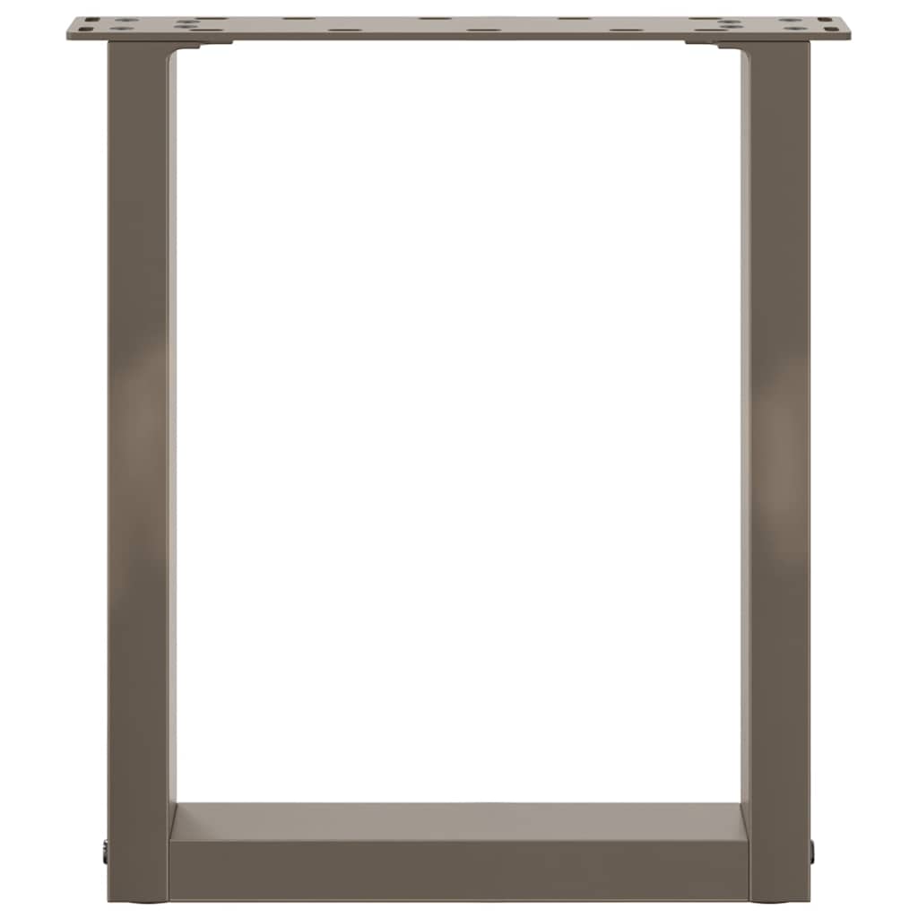 Gambe per Tavolino da Caffè a Forma di U 2 pz Acciaio Naturale 28x(42-43) cm Acciaio - homemem39