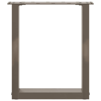 Gambe per Tavolino da Caffè a Forma di U 2 pz Acciaio Naturale 28x(42-43) cm Acciaio - homemem39