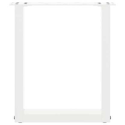 Gambe per Tavolino da Caffè a Forma di U 2 pz Bianche 38x(42-43) cm Acciaio - homemem39