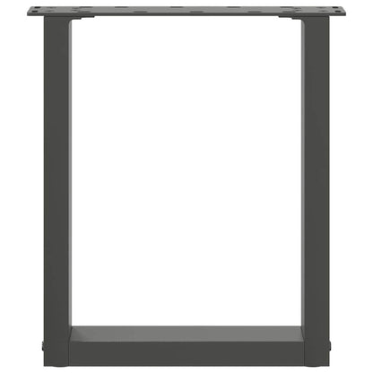Gambe per Tavolino da Caffè forma U 2 pz Antracite 38x(42-43)cm