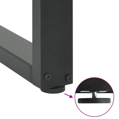 Gambe per Tavolino da Caffè forma U 2 pz Antracite 38x(42-43)cm