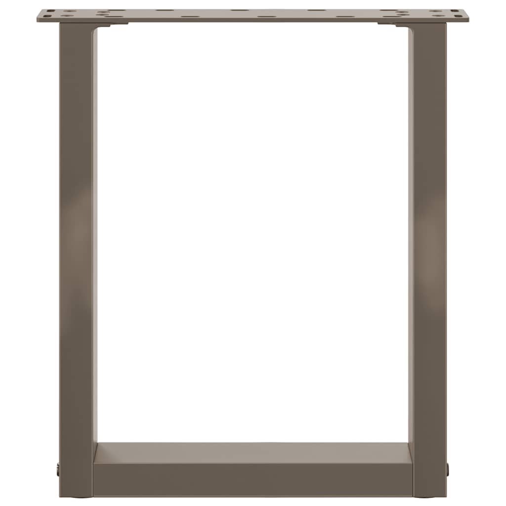 Gambe per Tavolino da Caffè a Forma di U 2 pz Acciaio Naturale 38x(42-43) cm Acciaio - homemem39