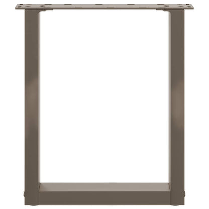 Gambe per Tavolino da Caffè a Forma di U 2 pz Acciaio Naturale 38x(42-43) cm Acciaio - homemem39