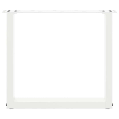 Gambe per Tavolino da Caffè a Forma di U 2 pz Bianche 50x(42-43) cm Acciaio