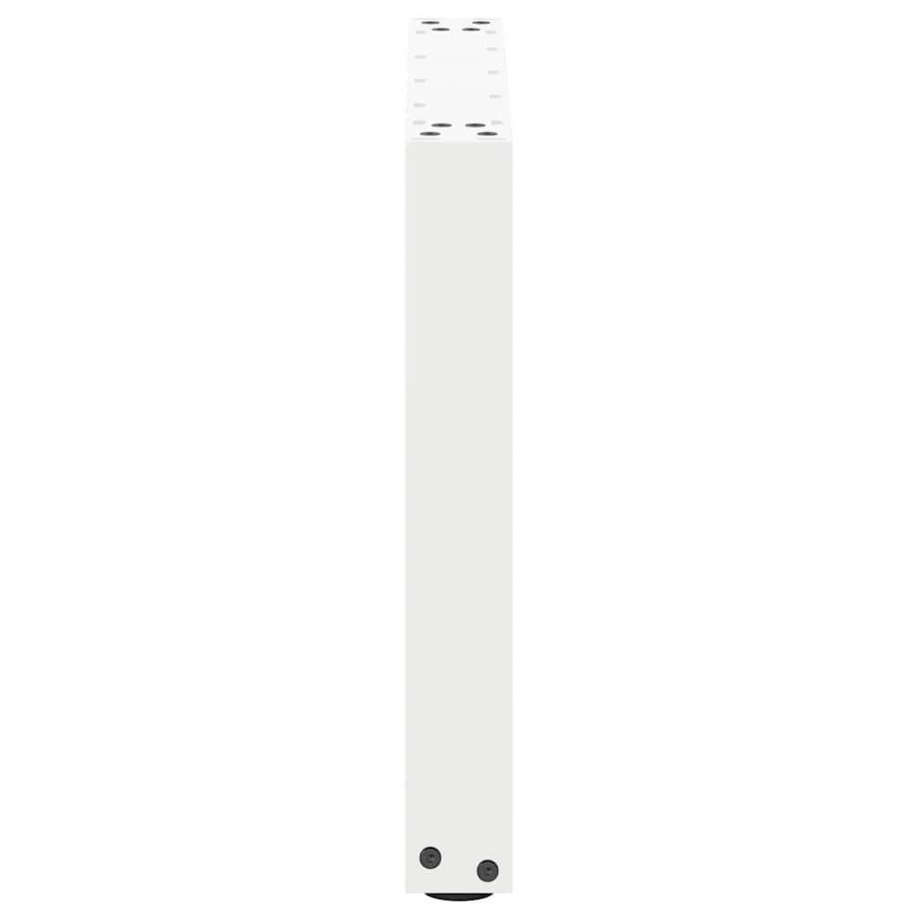 Gambe per Tavolino da Caffè a Forma di U 2 pz Bianche 50x(42-43) cm Acciaio