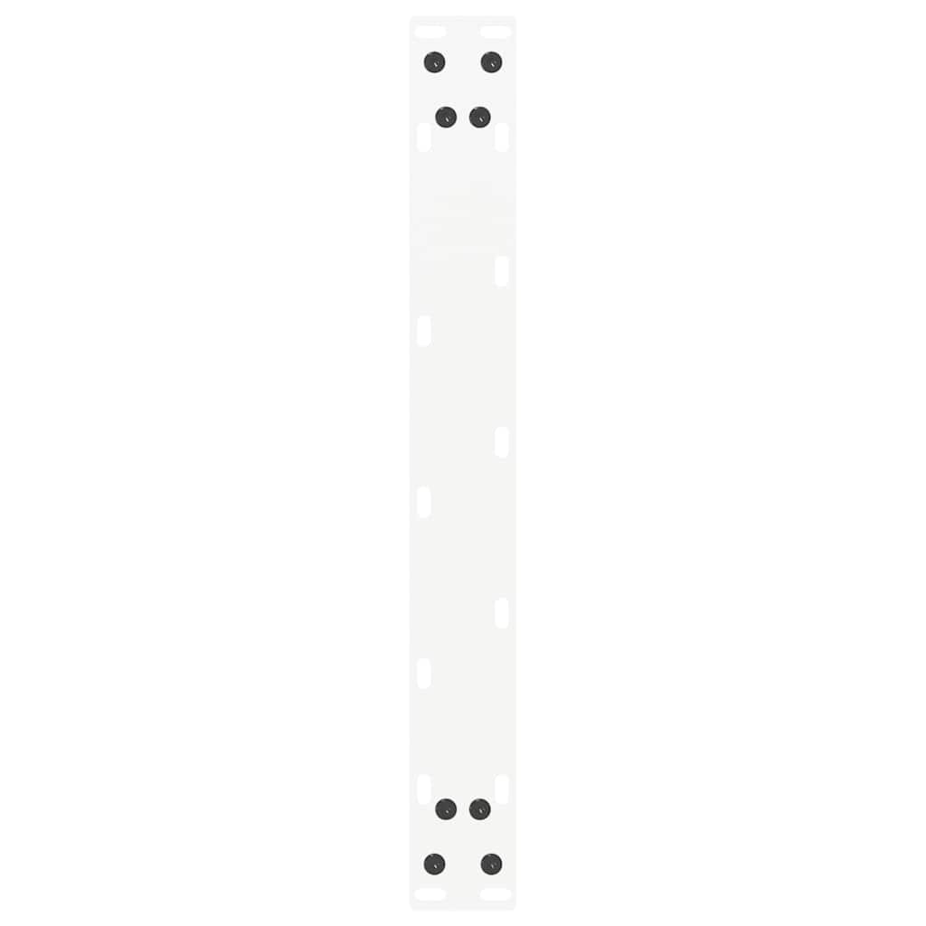 Gambe per Tavolino da Caffè a Forma di U 2 pz Bianche 50x(42-43) cm Acciaio