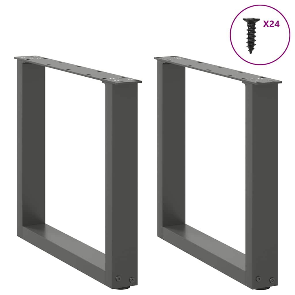 Gambe per Tavolino da Caffè forma U 2 pz 50x(42-43)