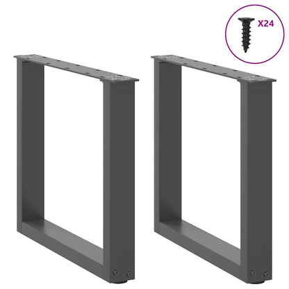 Gambe per Tavolino da Caffè forma U 2 pz 50x(42-43)