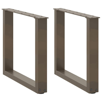 Gambe per Tavolino da Caffè forma U 2 pz Naturale 50x(42-43) cm