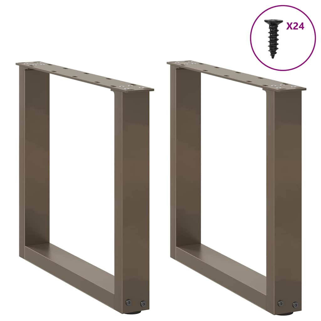 Gambe per Tavolino da Caffè forma U 2 pz Naturale 50x(42-43) cm