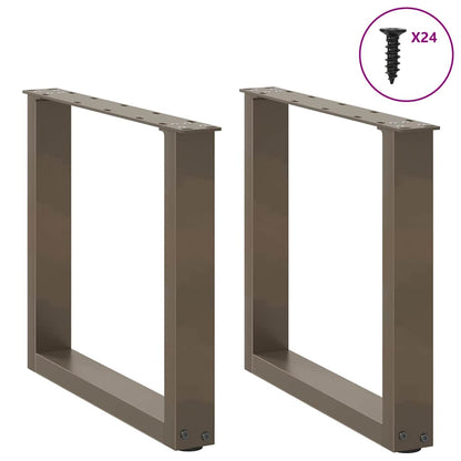 Gambe per Tavolino da Caffè forma U 2 pz Naturale 50x(42-43) cm