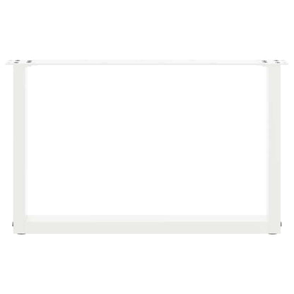 Gambe per Tavolino da Caffè a Forma di U 2 pz Bianche 60x(42-43) cm Acciaio - homemem39