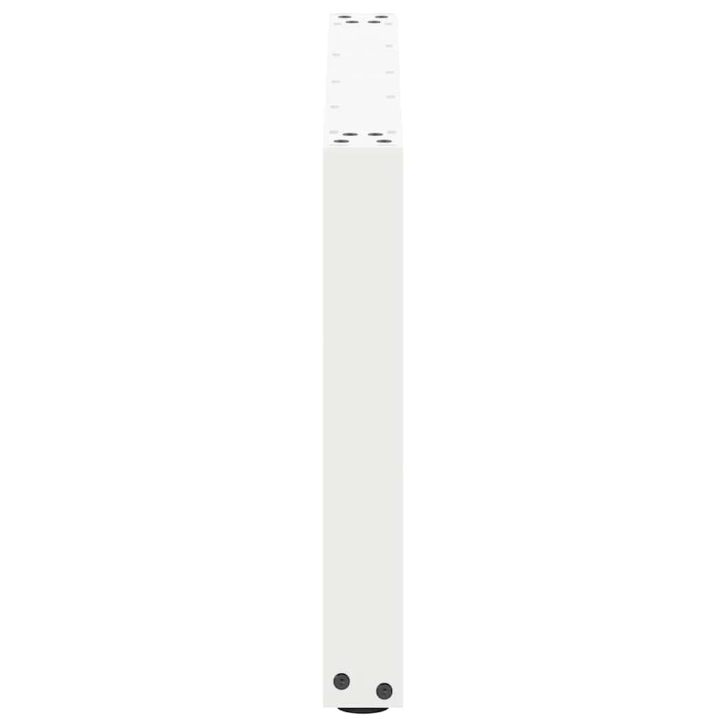 Gambe per Tavolino da Caffè a Forma di U 2 pz Bianche 60x(42-43) cm Acciaio