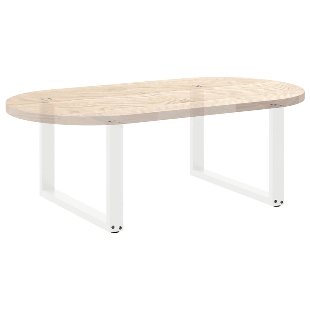 Gambe per Tavolino da Caffè a Forma di U 2 pz Bianche 60x(42-43) cm Acciaio