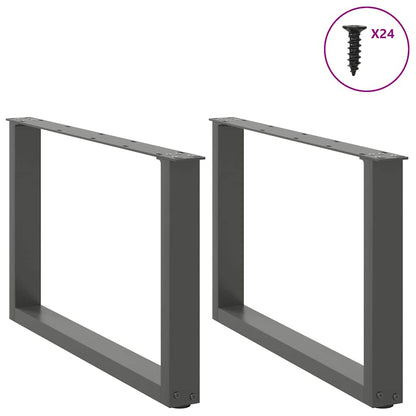Gambe per Tavolino da Caffè forma U 2 pz 50x(42-43)