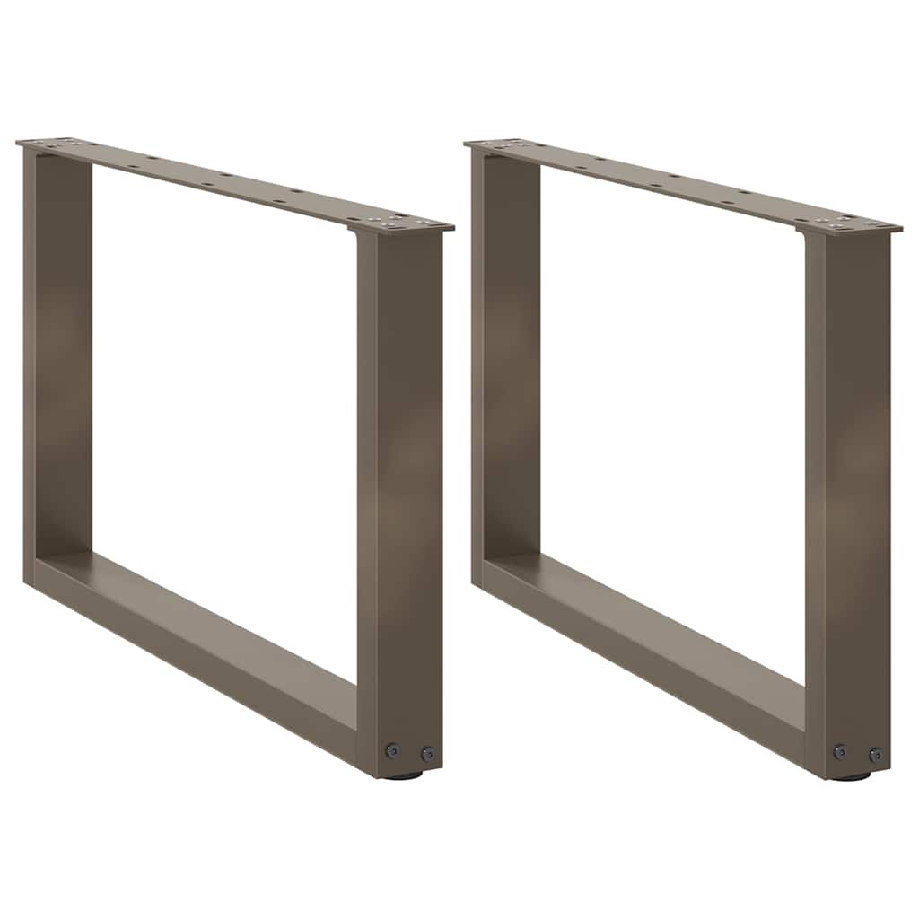 Gambe per Tavolino da Caffè forma U 2 pz Naturale 60x(42-43) cm
