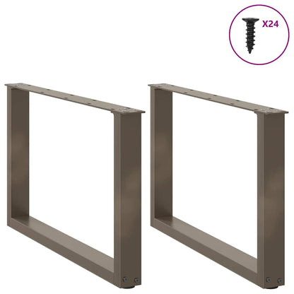 Gambe per Tavolino da Caffè forma U 2 pz Naturale 60x(42-43) cm