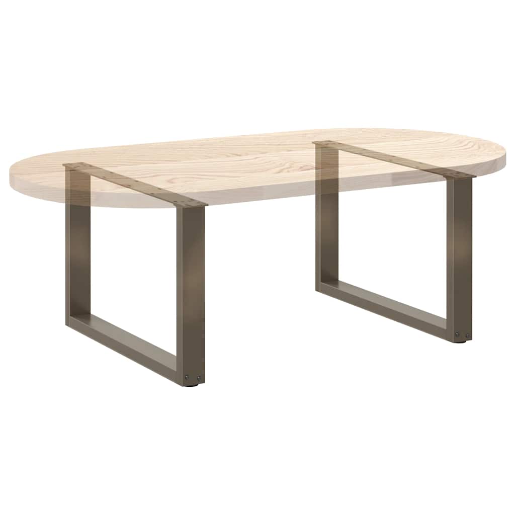 Gambe per Tavolino da Caffè forma U 2 pz Naturale 60x(42-43) cm