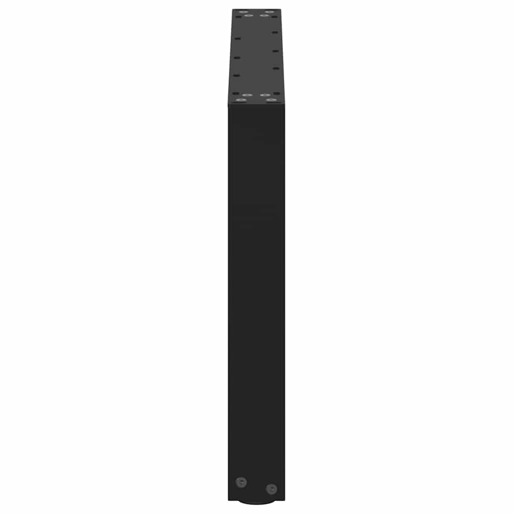 Gambe per Tavolino da Caffè a Forma di U 2 pz Nere 70x(42-43)cm