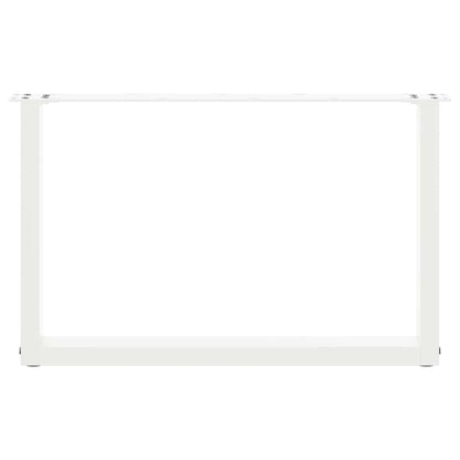 Gambe per Tavolino da Caffè a Forma di U 2 pz Bianche 70x(42-43) cm Acciaio - homemem39