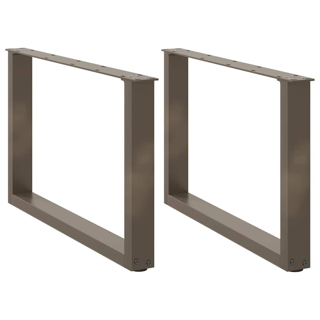 Gambe per Tavolino da Caffè forma U 2 pz Naturale 70x(42-43) cm