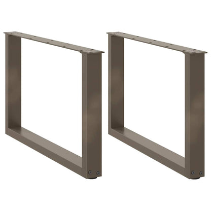 Gambe per Tavolino da Caffè forma U 2 pz Naturale 70x(42-43) cm