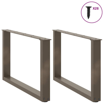 Gambe per Tavolino da Caffè forma U 2 pz Naturale 70x(42-43) cm
