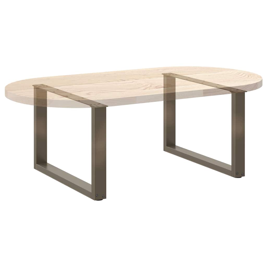 Gambe per Tavolino da Caffè forma U 2 pz Naturale 70x(42-43) cm