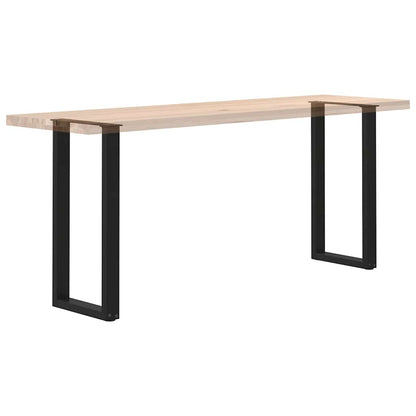 Gambe per Tavolo Consolle a Forma di U 2 pz Nere 28x(72-73) cm