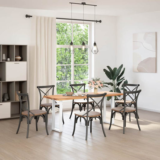 Gambe per tavolo consolle a forma di U 2 pz bianche 38x(72-73) cm in acciaio