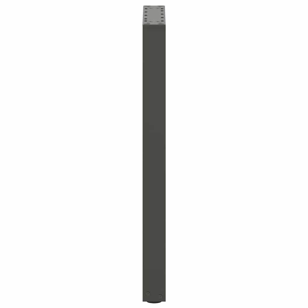 Gambe per tavolo consolle forma U 2 pz Antracite 38x(72-73) cm