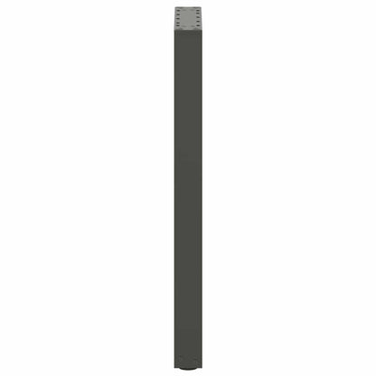 Gambe per tavolo consolle forma U 2 pz Antracite 38x(72-73) cm