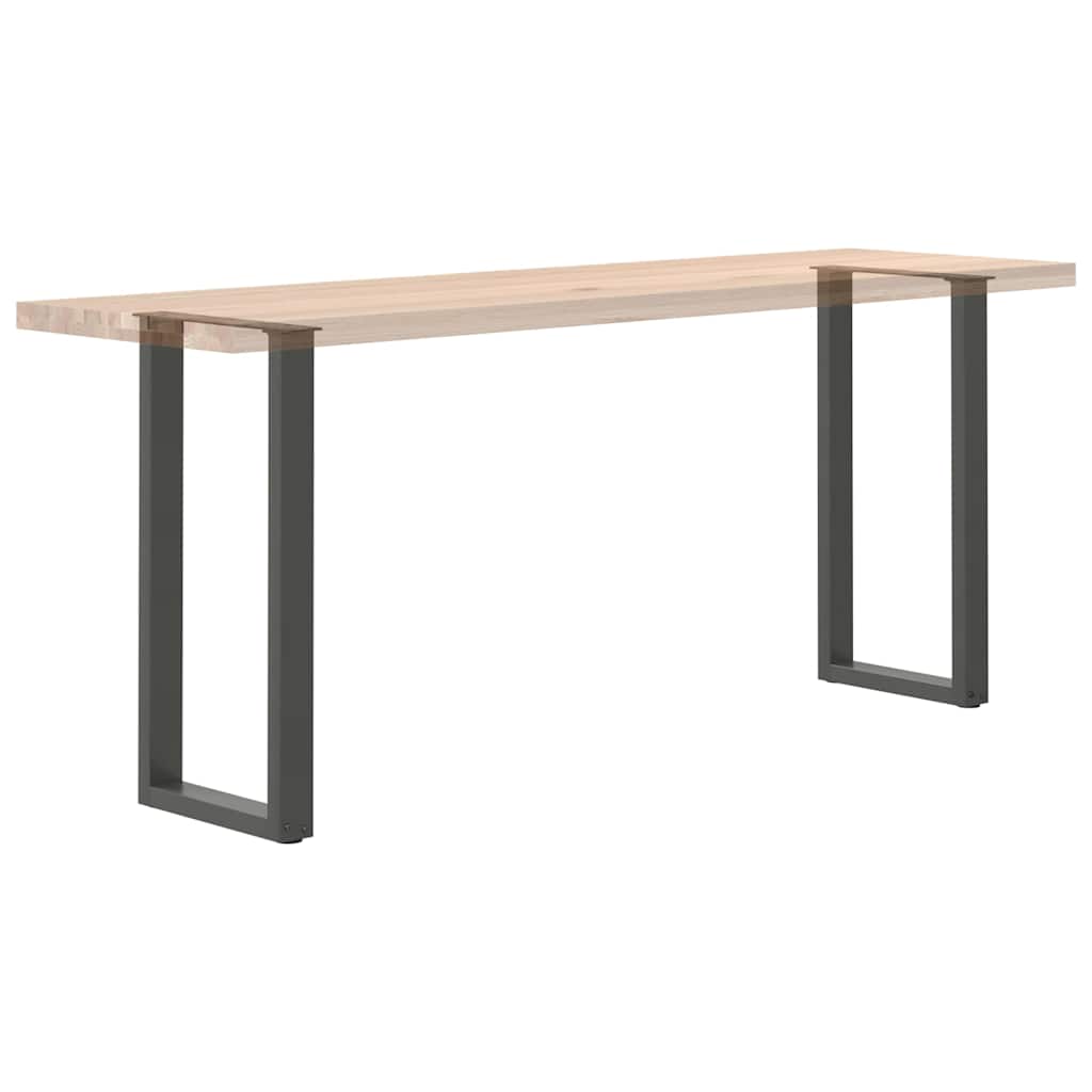 Gambe per tavolo consolle forma U 2 pz Antracite 38x(72-73) cm
