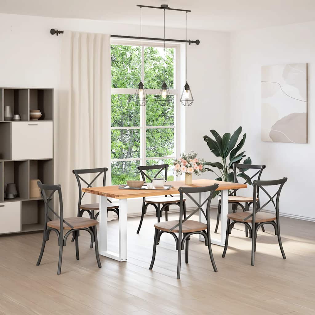 Gambe per tavolo da pranzo forma U 2 pz bianche 100x(72-73)
