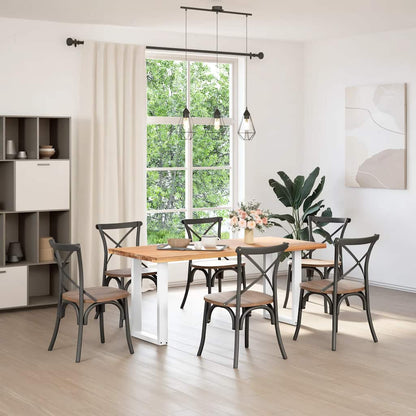 Gambe per tavolo da pranzo forma U 2 pz bianche 100x(72-73)