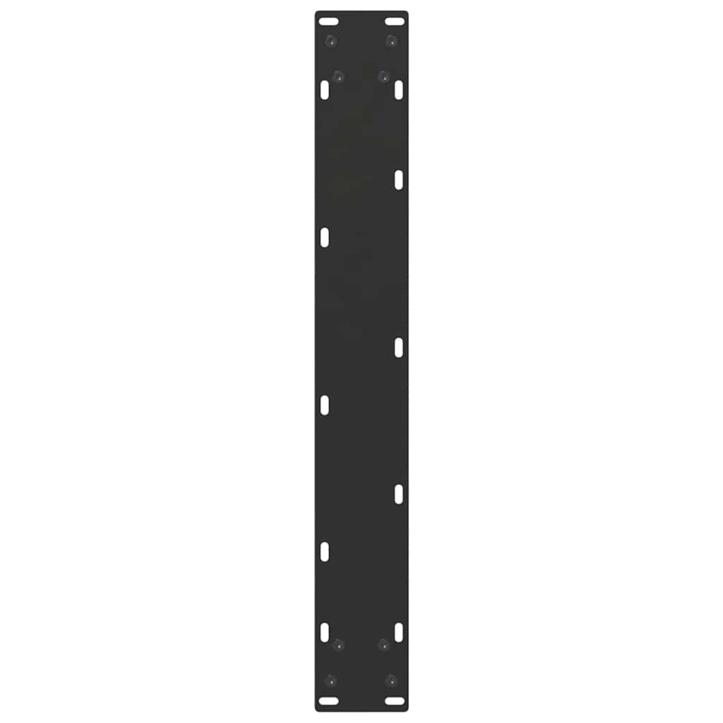 Gambe per tavolo da pranzo a forma di U 2 pz nere 70x(72-73) cm