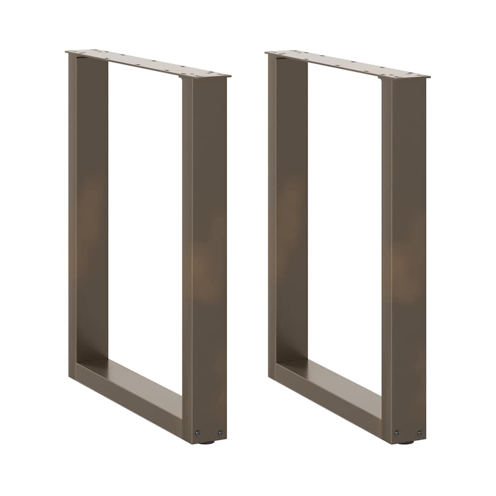 Gambe per tavolo da pranzo forma U 2 pz naturale 70x(72-73) cm