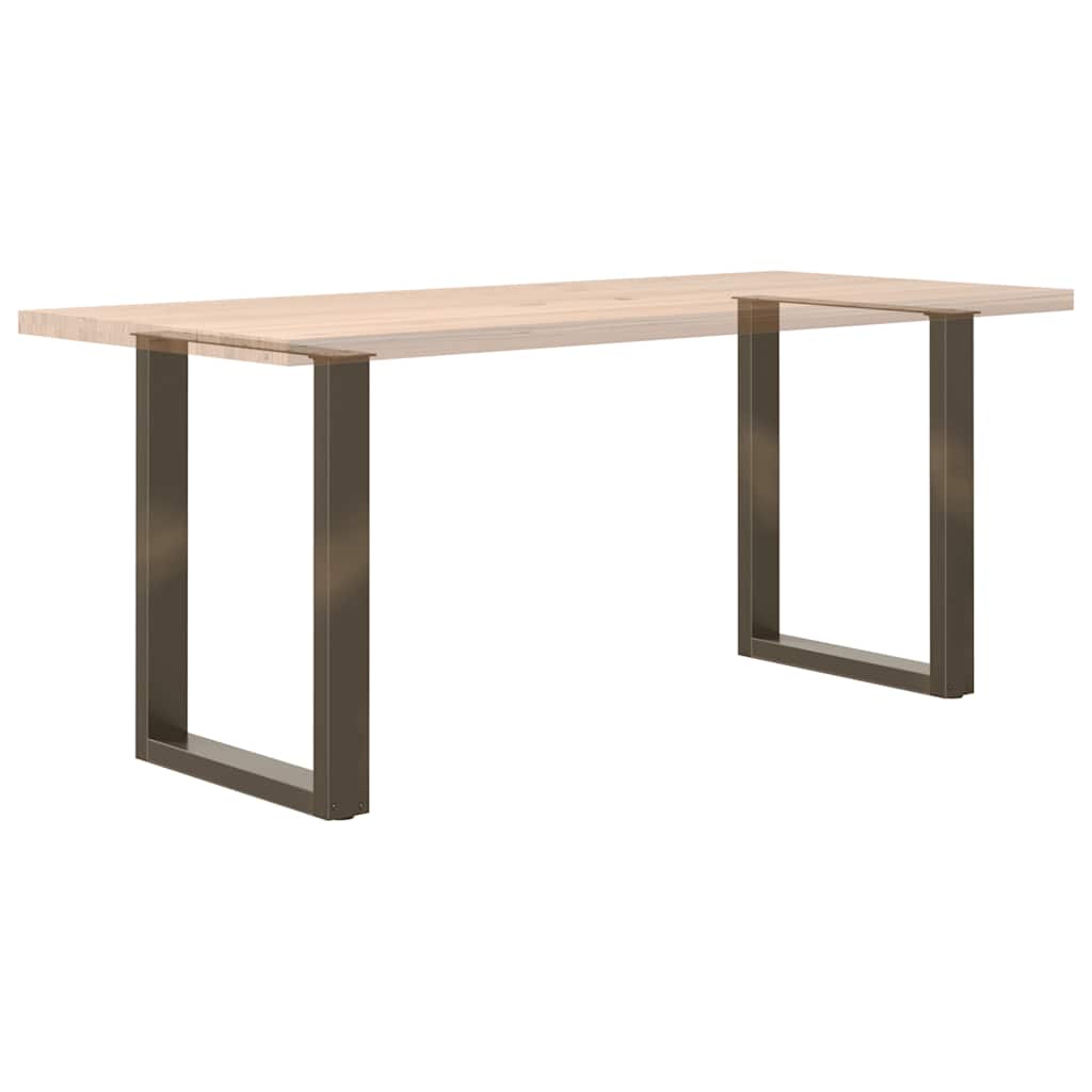 Gambe per tavolo da pranzo forma U 2 pz naturale 70x(72-73) cm