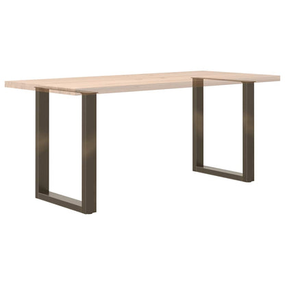 Gambe per tavolo da pranzo forma U 2 pz naturale 70x(72-73) cm