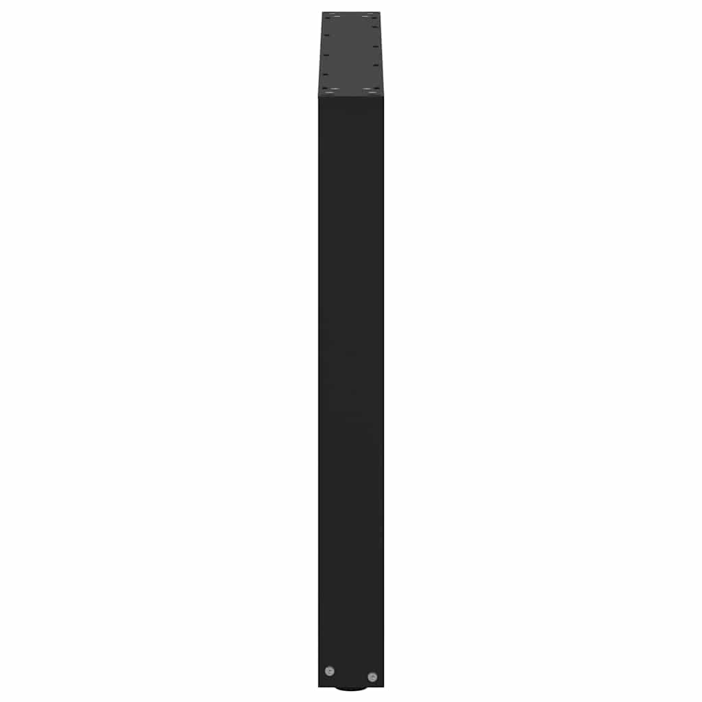 Gambe per tavolo da pranzo a forma di U 2 pz nere 80x(72-73) cm