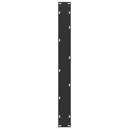 Gambe per tavolo da pranzo a forma di U 2 pz nere 80x(72-73) cm
