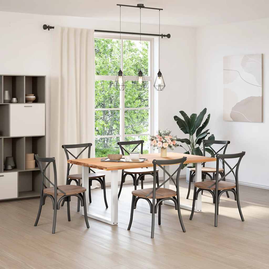 Gambe per tavolo da pranzo forma U 2 pz bianche 100x(72-73)