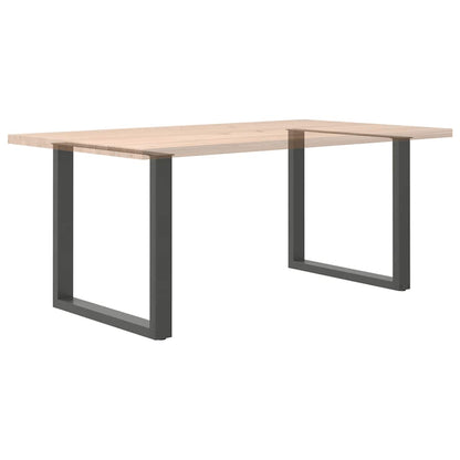 Gambe per tavolo da pranzo forma U 2 pz Antracite 90x(72-73) cm